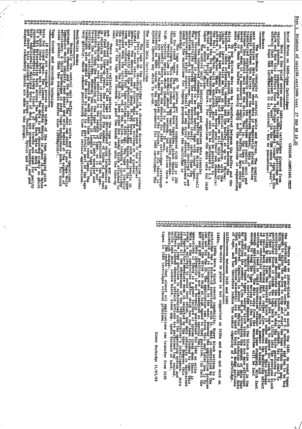 Article: IBM - Printout of czis106.cart3480.text