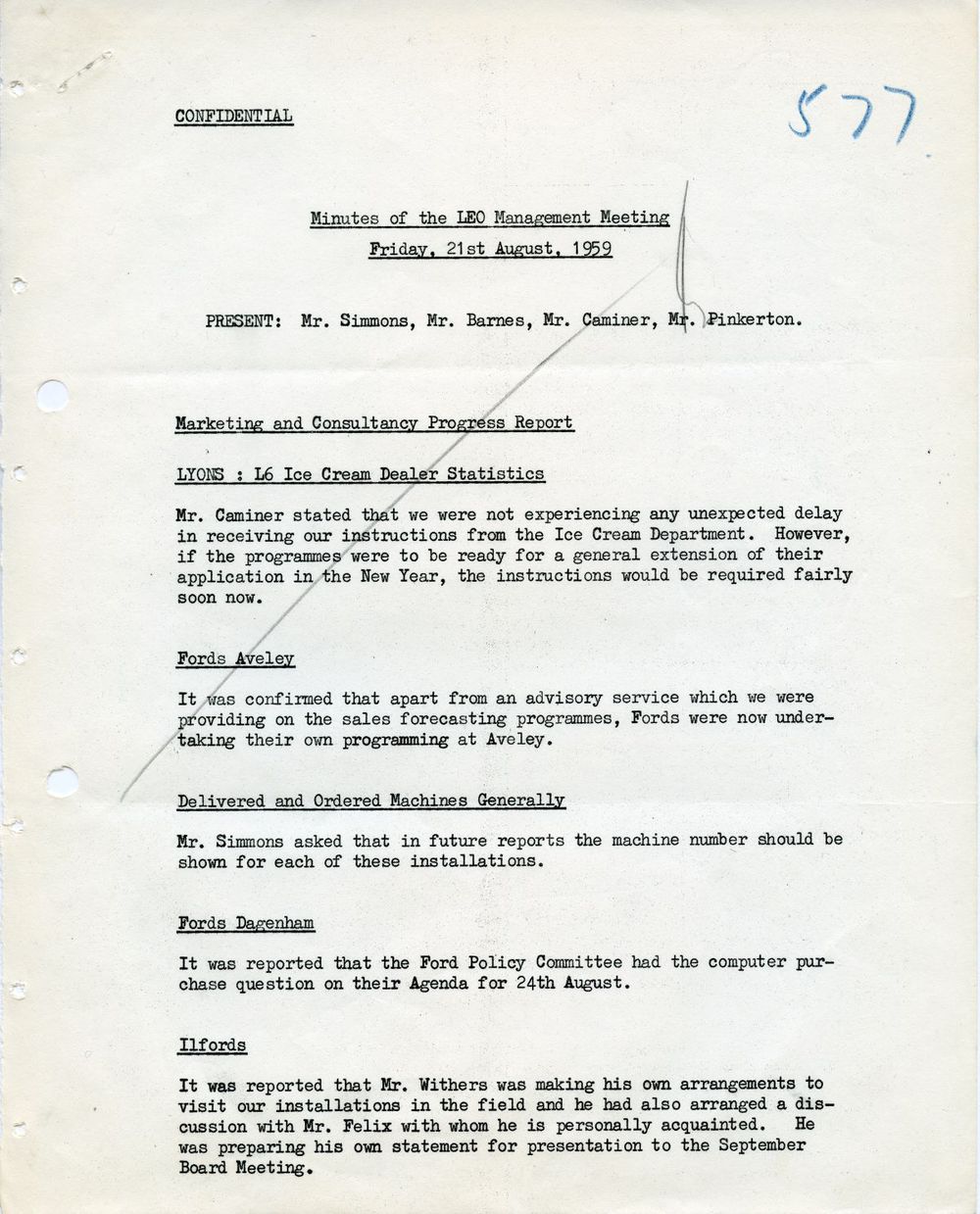Article: 56040 LEO Management Meeting, 21/8/1959
