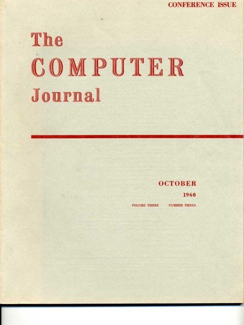 Scan of Document: The Computer Journal October 1960