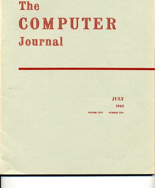 Scan of Document: The Computer Journal July 1962