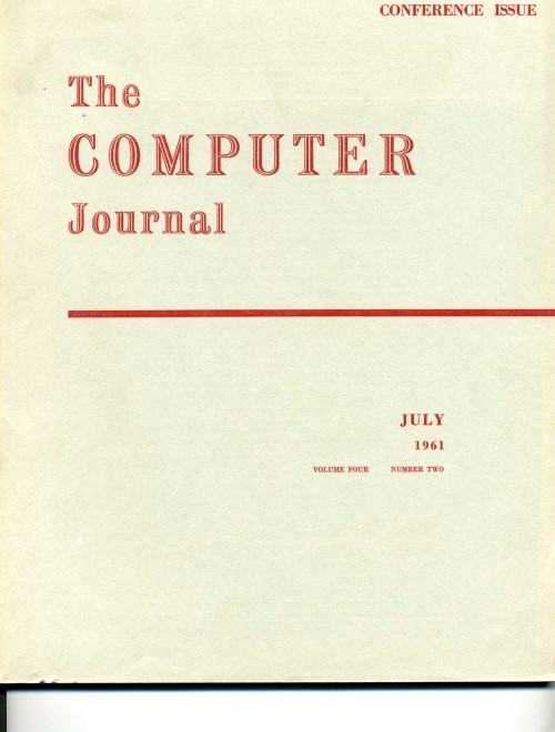Scan of Document: The Computer Journal July 1961