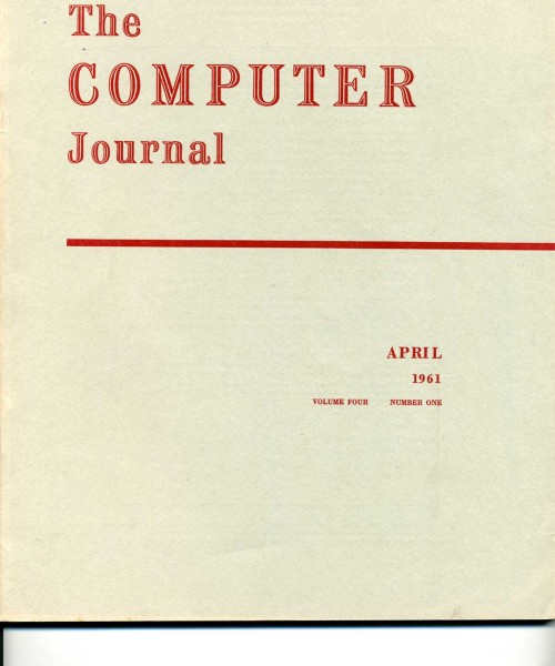 Scan of Document: The Computer Journal April 1961