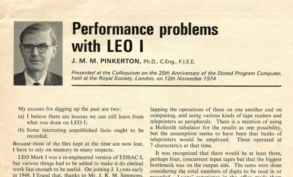 Article: Performance Problems with LEO I