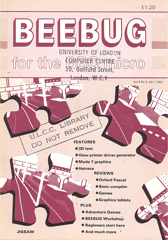 Article: Beebug Newsletter - Volume 4, Number 3 - July 1985