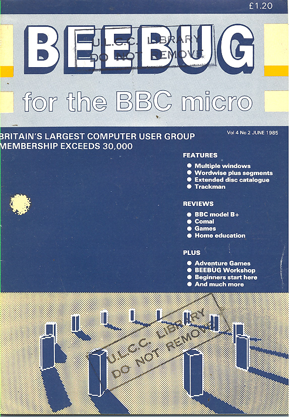 Article: Beebug Newsletter - Volume 4, Number 2 - June 1985