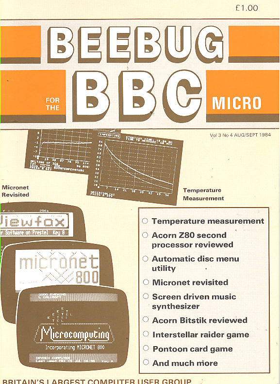 Article: Beebug Newsletter - Volume 3, Number 4 - August/September 1984