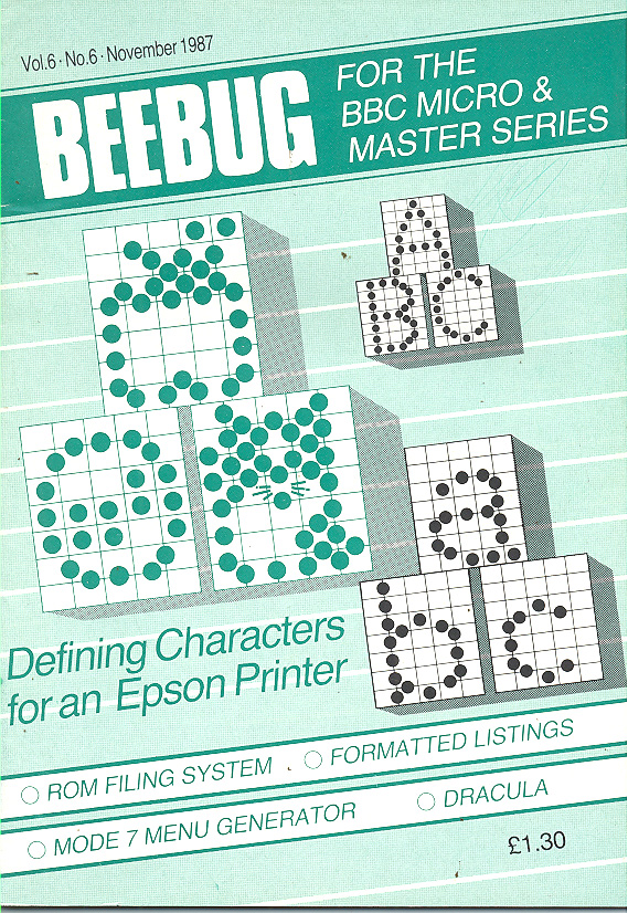 Article: Beebug Newsletter - Volume 6, Number 6 - November 1987