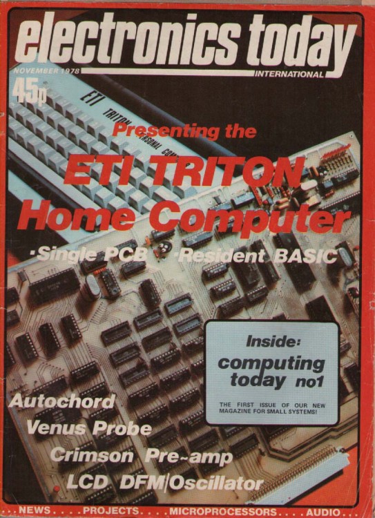 Scan of Document: Electronics Today International - November 1978