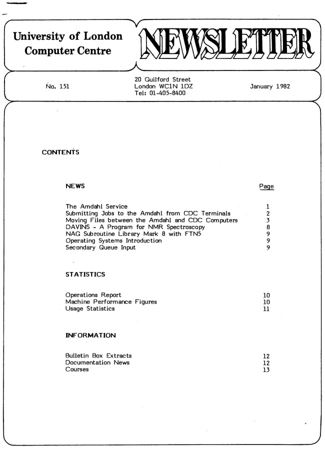 Scan of Document: ULCC News January 1982 Newsletter 151