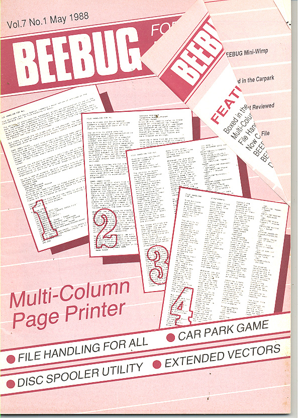 Article: Beebug Newsletter - Volume 7, Number 1 - May 1988