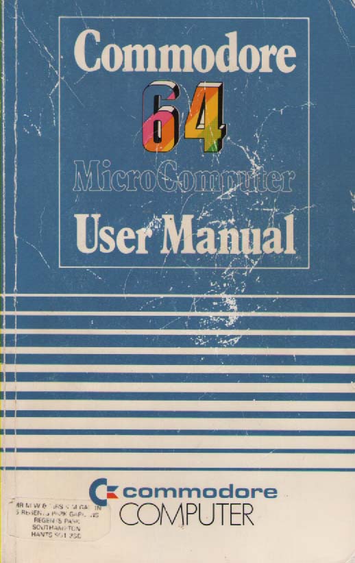 Commodore 64 User Manual Manual Computing History