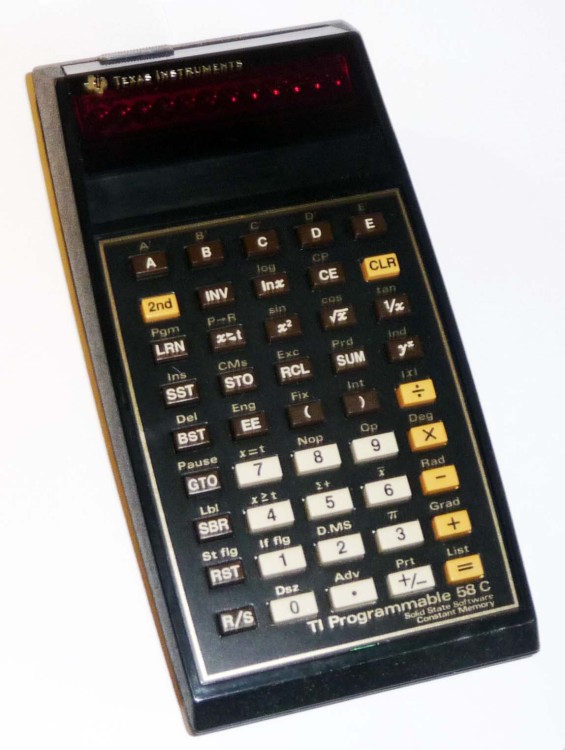 TI 58C Programmable Calculator Calculator Computing History