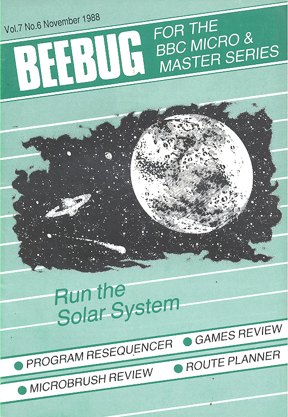 Article: Beebug Newsletter - Volume 7, Number 6 - November 1988