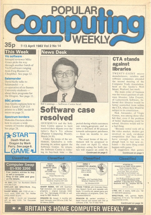 Article: Popular Computing Weekly Vol 2 No 14 - 7-13 April 1983 