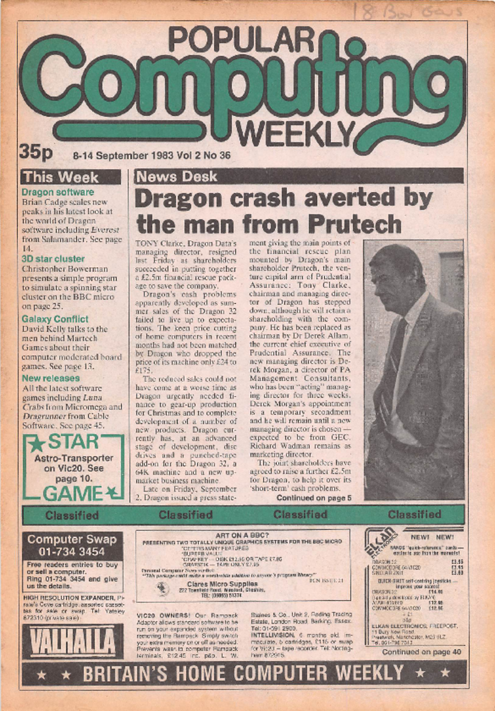 Article: Popular Computing Weekly Vol 2 No 36 - 8-14 September 1983 