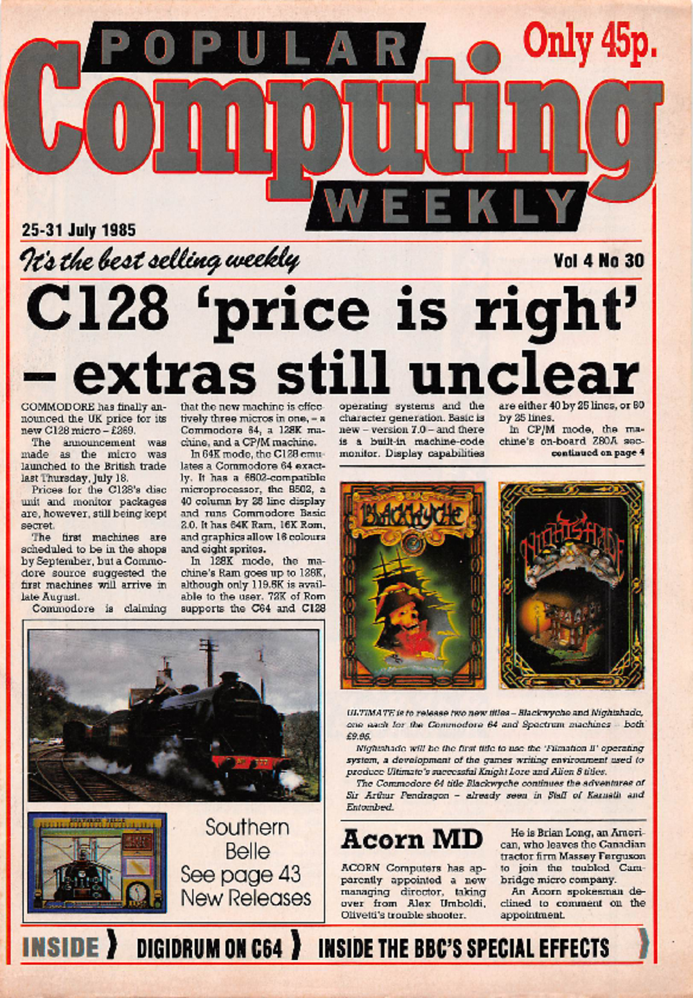 Article: Popular Computing Weekly Vol 4 No 30 - 25-31 July 1985