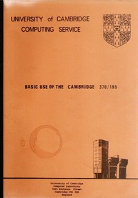 Basic Use of the Cambridge 370/165