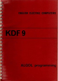 KDF 9 ALGOL Programming Manual
