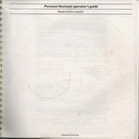 Acorn Personal Assistant Operator's Guide