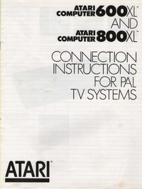 Atari 600XL and 800XL for PAL TV systems Owners Guide