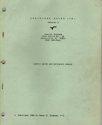 Cartridge Maker Version 2 User's Guide & Reference Manual