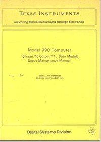 Model 990 Computer 16 Input/16 Output TTL Data Module Depot Maintenance Manual