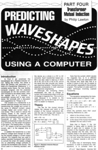  Predicting Waveshapes Using a Computer - Part IV - Transformer Mutual Induction