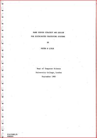 Name Server Strategy and Design for Distributed Processing Systems