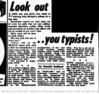Look out you typists!