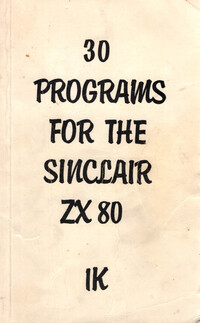 30 Programs for the Sinclair ZX80