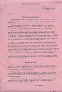 75191 Cadby Hall Gramophone Circle Members Letter