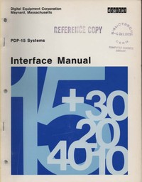 Digital PDP-15 Systems Interface Manual