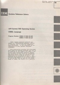IBM System 360 O.S. COBOL language