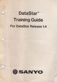 Sanyo MBC-550 series DataStarTraining Guide