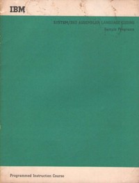 IBM System 360 Assembler Language Coding Sample Programs)