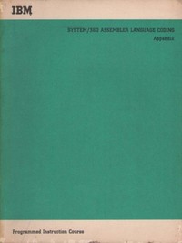 IBM System 360 Assembler Language Coding (Appendix)