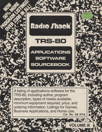 TRS-80 Applications Software Sourcebook Volume 3