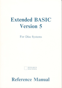 Extended BASIC Version 5 For Disc Systems Reference Manual (Older Style )