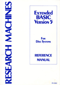 Extended BASIC Version 5 For Disc Systems Reference Manual