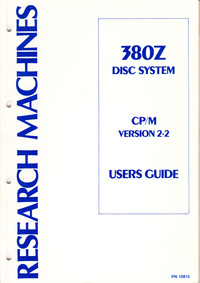 380Z Disc System CP/M Version 2.2 User Guide
