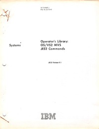 Operator's Library: OS/VS2 MVS JES2 Commands