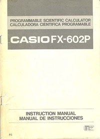 Casio FX-602P Instruction Manual
