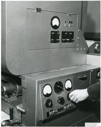 61023  Control panel for Copyflo machine on the Rank prototype xerographic printer