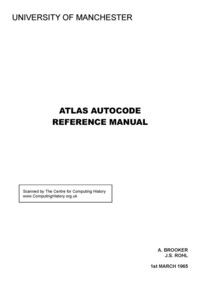 Atlas Autocode - Reference Manual