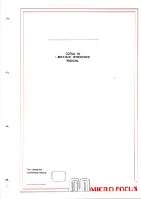 Coral 66 - Language Reference Manual