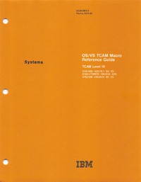 OS/VS TCAM Macro Reference Guide TCAM Level 10