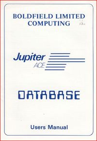 Jupiter Ace - Database - User's Manual