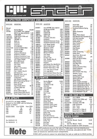 CPC (Combined Precision Components) - Sinclair (and others) Component Catalogue