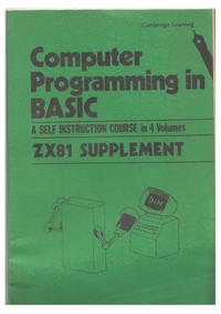 Computer Programming in BASIC - ZX81 Supplement
