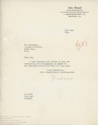 62447  Termination of Public Relations services, 11 June 1956